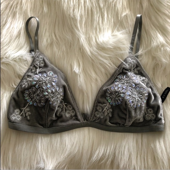 Urban Outfitters Grey Beaded Bralette - Picture 2 of 5